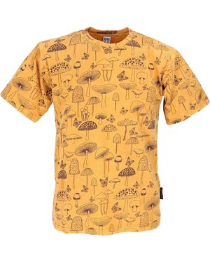 Guru-Shop Tibet & Buddhist Art T-Shirt, Pilz stonewash.. alternative Bekleidung - Gelb