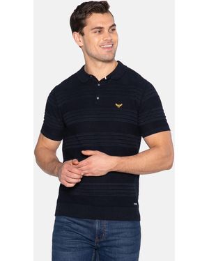 Threadbare Poloshirt Low (1-tlg) im klassischen Design - Blau