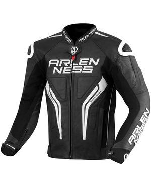 Arlen Ness Motorradjacke Sugello Motorrad Lederjacke Atmungsaktiv reißverschluss - Schwarz