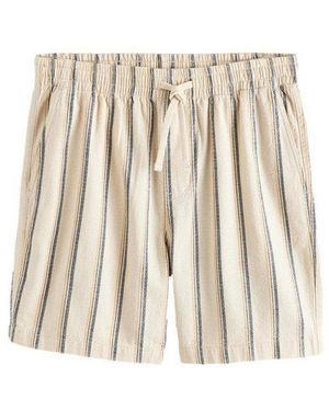 Next Shorts Gestreifte Shorts Mit Tunnelzugbund (1-Tlg) - Natur