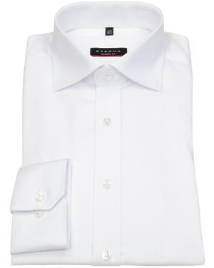 Eterna Businesshemd Modern Fit leicht tailliert bügelfrei Kentkragen - Weiß