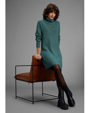 Laura Scott Strickkleid Aus Grobstrick Mit Rollkragen - Grau