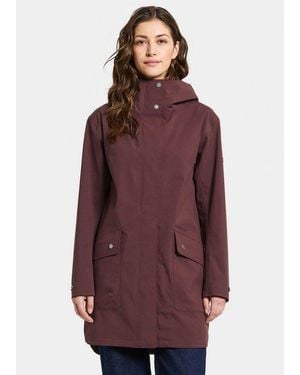 Didriksons Parka Gwen Parka Mit Kapuze Mit Taschen - Lila