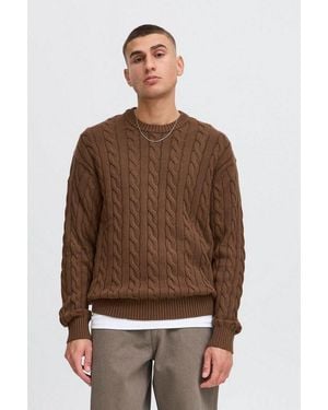 Solid Strickpullover Sdmalcolm Schöner Strickpullover Mit Zopfmuster - Braun