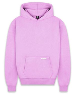 Dropsize Kapuzensweatshirt Herren Super Heavy Blank Hoodie (1-Tlg) - Pink