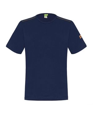 Tao Comme Des Garçons Kurzarmshirt Freizeittop FRANZERL (1-tlg) - Blau