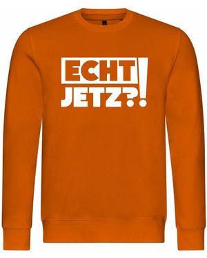 deinshirt Kapuzenpullover Pullover Echt jetzt Mit Print Motiv - Orange