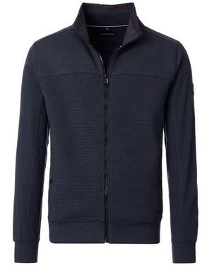 CASA MODA Sweatjacke Sweatjacke Im Strickjacken-Stil - Blau