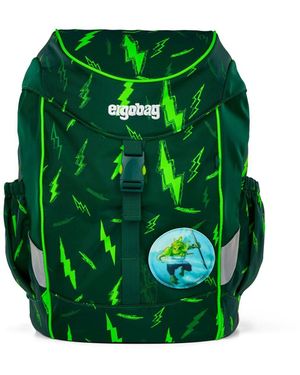 ergobag Schulranzen Kinderrucksack Bärtastisch (1 Stück), ergonomisch, Kita, ab 3 Jahren - Grün