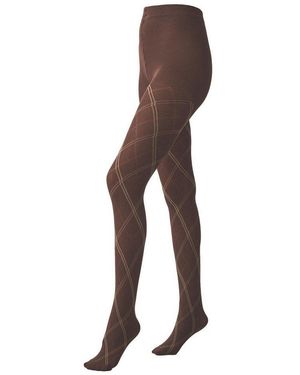 Next Strumpfhose Gemusterte Thermo-Strumpfhose Mit Warmem Griff (1 St) - Braun