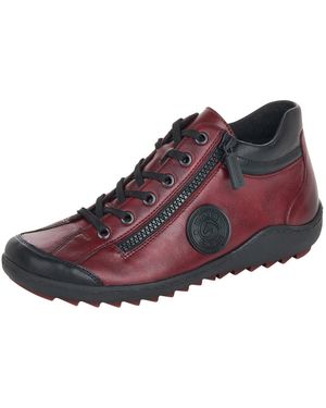 Remonte Schnürboots, Flats, Komfortschuh, Boots Mit Seitlichem Reißverschluss - Rot