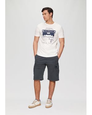 S.oliver Bermudas File: Cargo-Shorts im Relaxed Fit - Grau