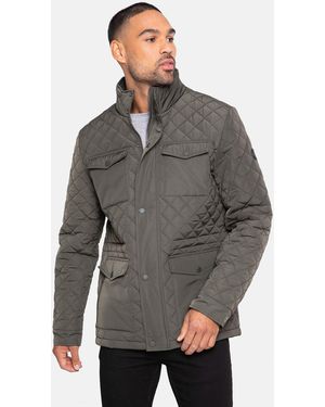 Threadbare Steppjacke Gallan mit zwei Brusttaschen - Grau