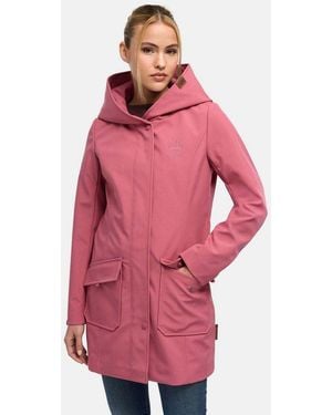 Marikoo Softshelljacke Softshelljacke Mayleen – Damen Übergangsjacke Mit Kapuze Und Mit Großer Kapuze - Pink