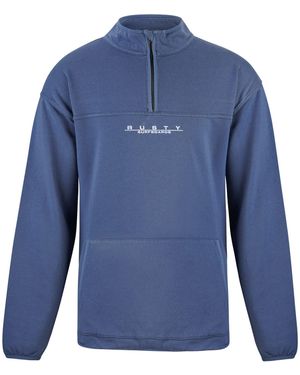 Rusty Sweatshirt RS RELAXED 1/4 ZIP SUPER FLEECE - Blau