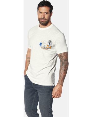 Jan Vanderstorm T-Shirt TUPPE mit großem Rückenprint - Weiß