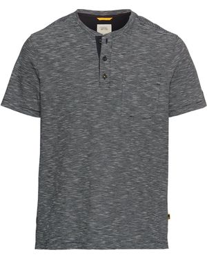 Camel Active Kurzarmshirt Henley 1/2 Arm - Grau