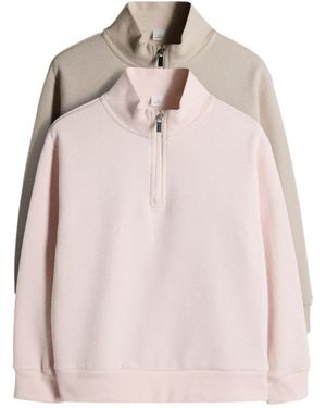 The Set Sweater Troyer-Sweatshirts, 2er-Pack (2-tlg) - Pink