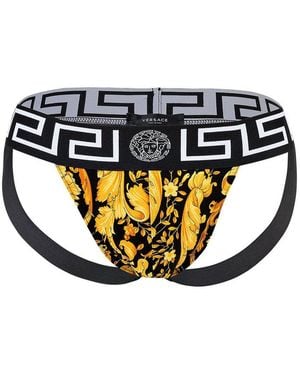Versace Tanga Herren Jockstrap 1Er Pack Baumwolle (Packung, 1Er Pack) - Schwarz