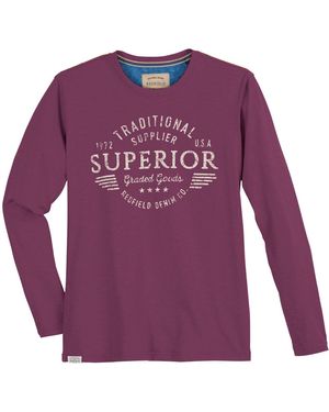 Redfield Übergrößen Langarmshirt SUPERIOR beere - Lila