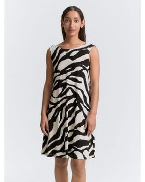 Tom Tailor Sommerkleid Jersey Kleid mit Rückendetail - Weiß
