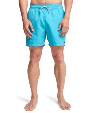 Billabong Badeshorts All Day Lb Mit Seitlichen Eingrifftaschen, Unifarben - Blau