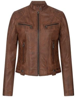 Rock Creek Lederjacke Damen Lederjacke D-481 - Braun