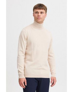 Solid Rollkragenpullover Sdagrio Rollkragenpulli Mit Abgesetztem Strickmuster - Natur