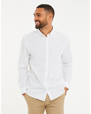 Threadbare Langarmhemd THBBale (1-tlg) mit hohem Tragekomfort - Weiß