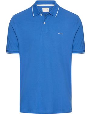 GANT Poloshirt TIPPING SS PIQUE POLO - Blau
