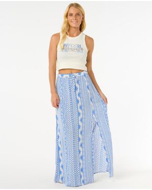 Rip Curl Maxirock Langer, geschlitzter Rock – San Carlos Kollektion - Blau