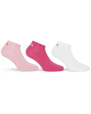 Fila Socken Invisible Plain Socks (3-Paar) Mit Eingestricktem Logo An Der Ferse - Schwarz