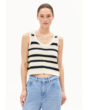 ARMEDANGELS Strickpullover CLAAIRE STRIPES - Weiß