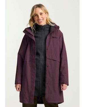 Jack Wolfskin 3-In-1-Funktionsmantel Baylight 3In1 Coat W 3-In-1 Mantel, Warm, Wasserdicht Und Winddicht - Lila