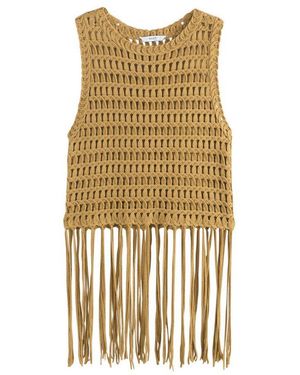 Next Stricktop Gestricktes Tanktop (1-Tlg) - Natur