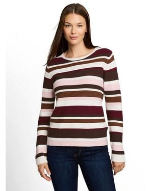 Tom Tailor Strickpullover Regular Mit Rundhals Und Rollkanten - Rot