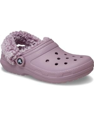 Crocs™ Classic Fleece Lined Clog Hausschuh Clog, Schlupfschuh Mit Warmfutter, Schwenkbarer Fersenriemen - Lila