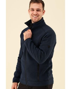 Tom Collins Outdoorjacke Strickfleecejacke - Blau