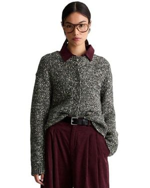 Marc O' Polo Cardigan Aus Baumwoll-Schurwolle-Mix - Grau