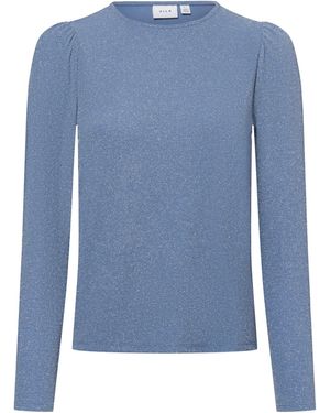 Vila Langarmshirt VIEleina - Blau