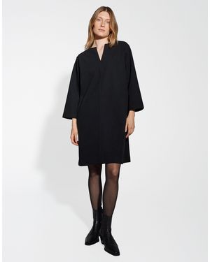Opus In Wolloptik WENEVA Loose Minikleid - Blau