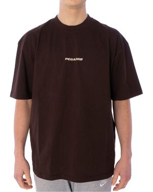 PEGADOR T-Shirt PGDR Colne Logo Oversized, G S, F brown - Schwarz