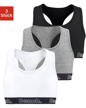 Bench Bustier (Packung, 3-tlg) in sportlicher Optik mit Ringerrücken - Schwarz