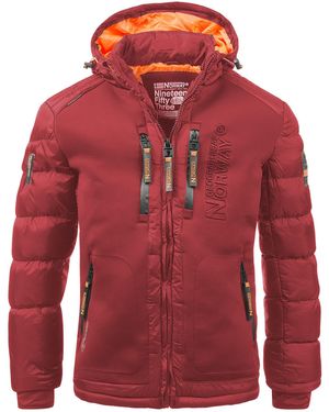 GEOGRAPHICAL NORWAY Winterjacke warme Designer Winter Stepp Jacke Outdoorjacke - Rot