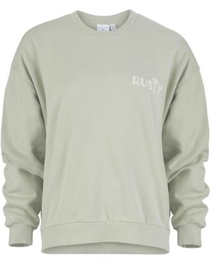Rusty Sweatshirt PALM RELAXED CREW FLEECE - Grau