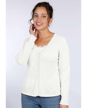 Sorgenfri Sylt Strickjacke Lindara solid - Weiß