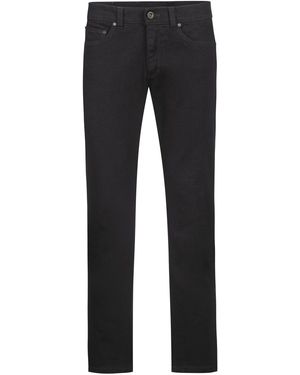 Greiff Anzughose Corporate CASUAL Jeans 5-Pocket Regular-Fit Schwarz