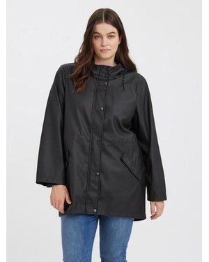 Vero Moda Outdoorjacke VMCMALOU COATED JACKET CUR NOOS - Schwarz