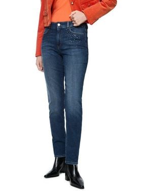 Marc Cain Slim-Fit-Jeans Forest Walk Premium Damenmode Model Silea Im Slim Fit - Blau