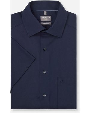 Olymp Kurzarmhemd 104612-Hemden - Blau